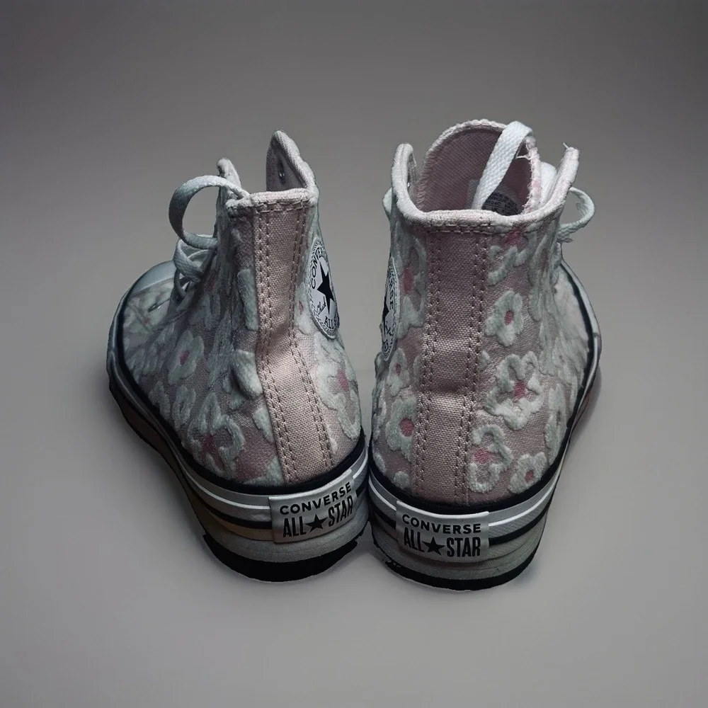 Converse Chuck Taylor All Star Platform Pink Floral High Tops 4Y or Women's Sz 6